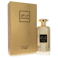 Afnan Zimaya Noor Oud Eau De Parfum Spray in gold bottle with black cap, 3.4 oz / 100 ml, unisex fragrance by The Fragrance A