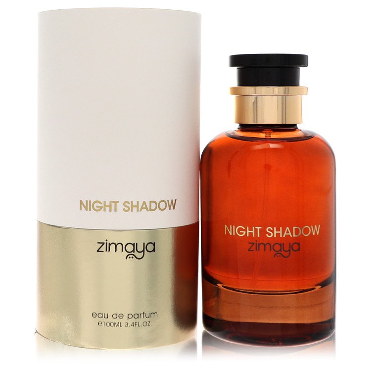 Afnan Zimaya Night Shadow unisex eau de parfum spray in sleek black bottle with gold accents by The Fragrance Avenue