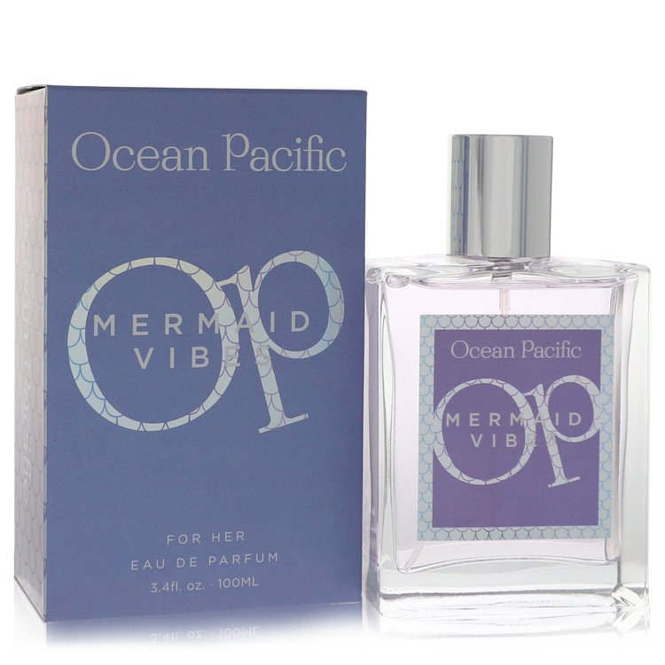 Blue bottle with mermaid design holding a spray of ocean-themed perfume by The Fragrance Avenue