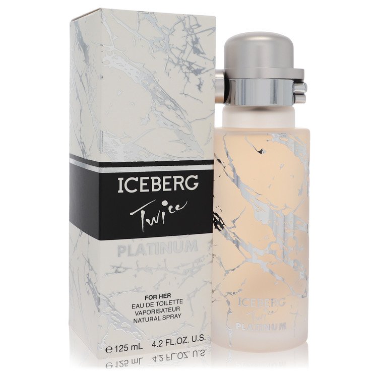 Blue glass bottle with white label featuring a snowflake design, fragrance by The Fragrance Avenue.