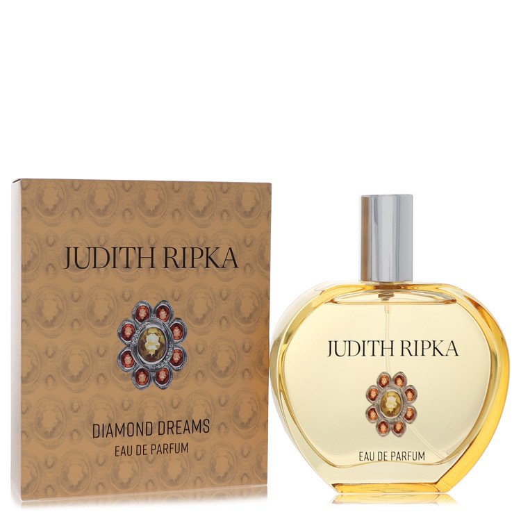 Judith Ripka Diamond Dreams perfume bottle with gold accents and clear glass, 3.4 oz by The Fragrance Avenue