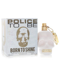 Blue glass bottle of Police To Be Born To Shine Eau De Parfum Spray 2.5 oz for women by The Fragrance Avenue