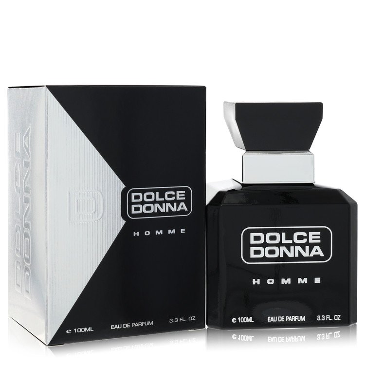 Blue glass bottle of Dolce Donna Eau De Parfum Spray 3.3 oz for Men by The Fragrance Avenue