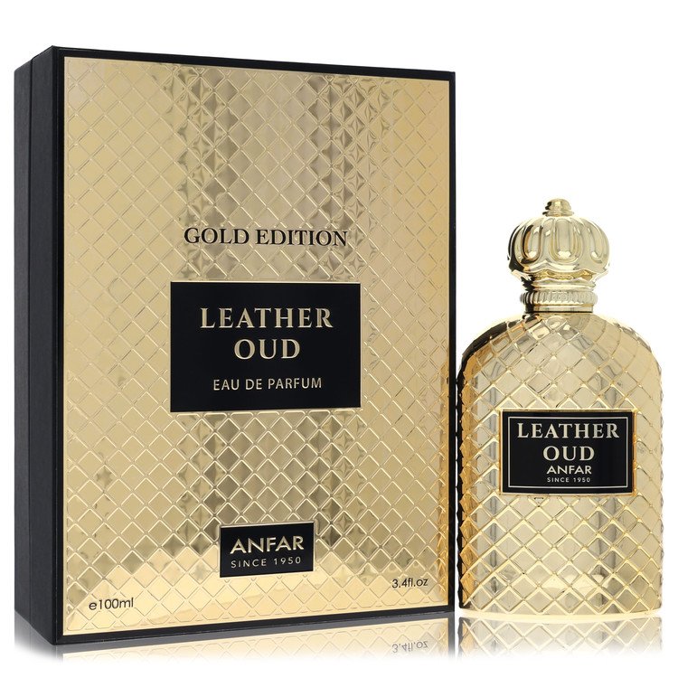 Anfar Eau De Parfum Spray Leather Oud Gold Edition 3.4 oz / 100 ml for Men The Fragrance Avenue