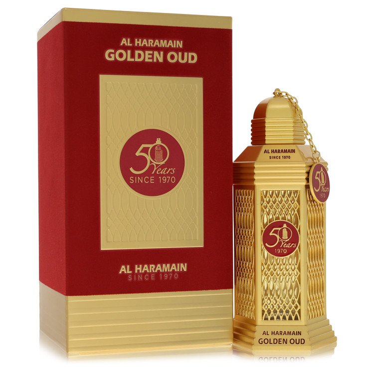 Al Haramain Golden Oud Eau De Parfum Spray 3.4 oz (100 ml) for Men The Fragrance Avenue