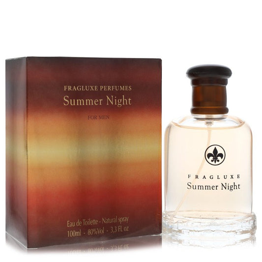 Blue glass bottle with white label and gold accents, fragrance bottle for men by The Fragrance Avenue.