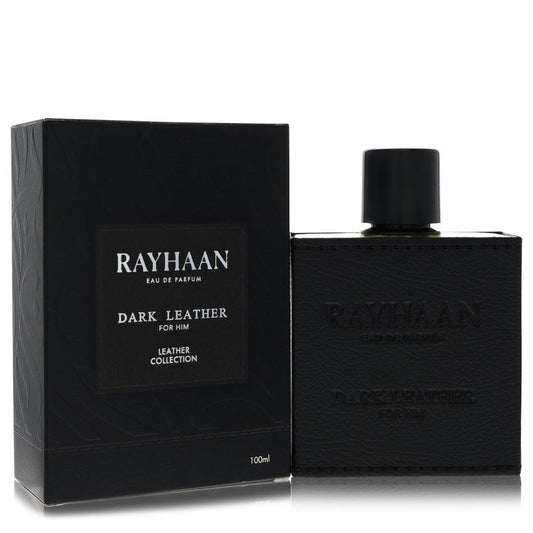 Rayhaan Dark Leather Eau De Parfum Spray 3.38 oz / 100 ml for Men The Fragrance Avenue