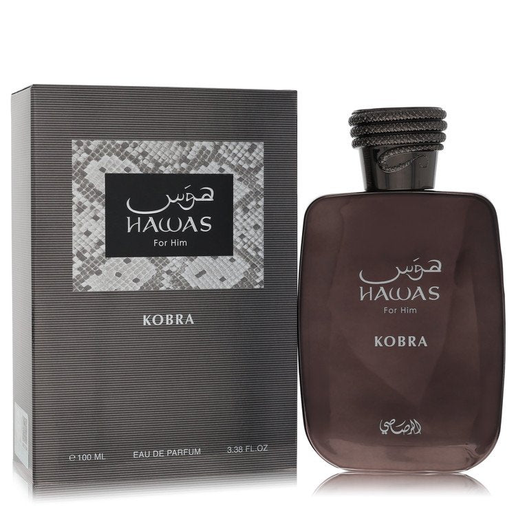 Hawas Kobra by Rasasi Eau De Parfum Spray 3.38 oz (100 ml) for Men The Fragrance Avenue