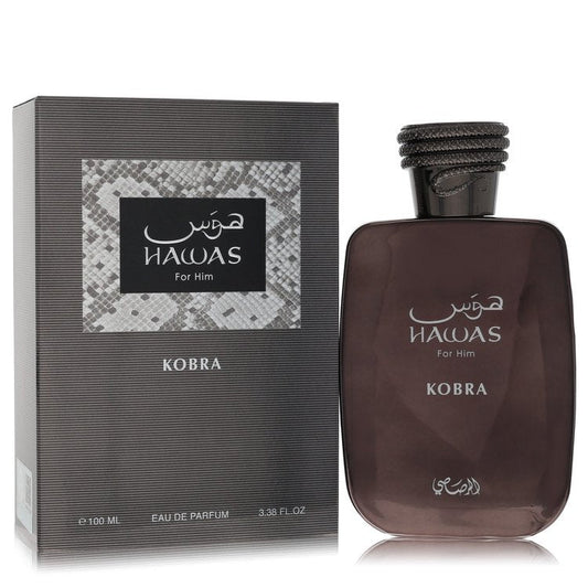 Hawas Kobra by Rasasi Eau De Parfum Spray 3.38 oz (100 ml) for Men The Fragrance Avenue