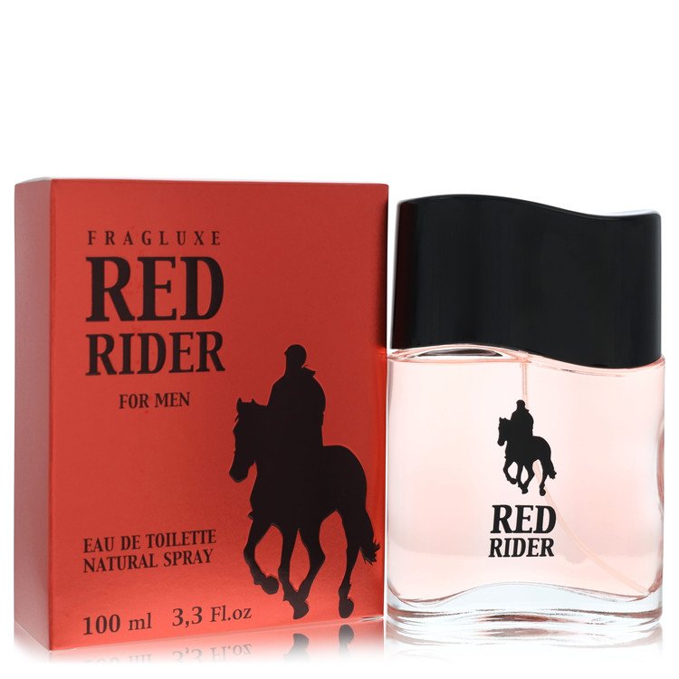 Red rider eau de toilette spray in glass bottle with black cap and red label, 3.3 oz by The Fragrance Avenue
