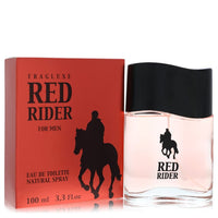 Red rider eau de toilette spray in glass bottle with black cap and red label, 3.3 oz by The Fragrance Avenue