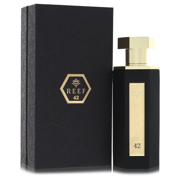 Blue glass bottle of Reef 42 fragrance by Reef Parfum spray 3.3 oz for women by The Fragrance Avenue