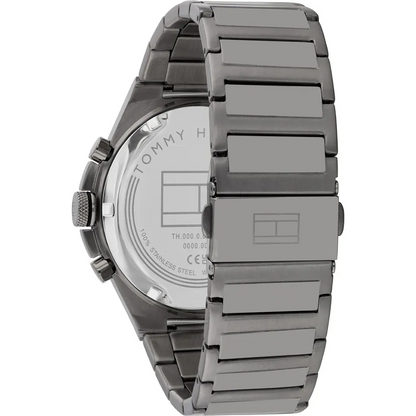 Tommy Hilfiger men's watch with gunmetal steel case and black dial by Alan Frost Watches.