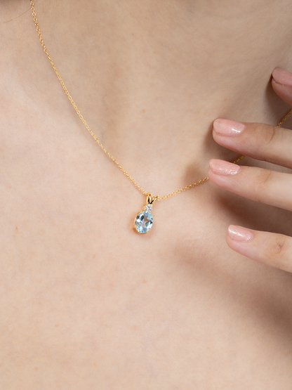 Essential Blue Topaz Jewellery Set in 18k Gold Vermeil - SJR London Timepiece
