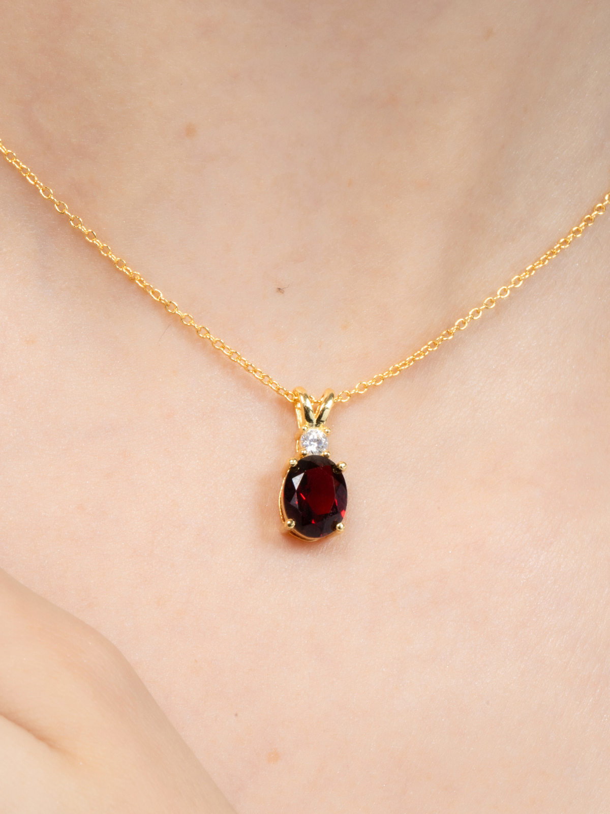 Complete Set - Garnet Jewellery Set in 18k Gold Vermeil - SJR London Timepiece