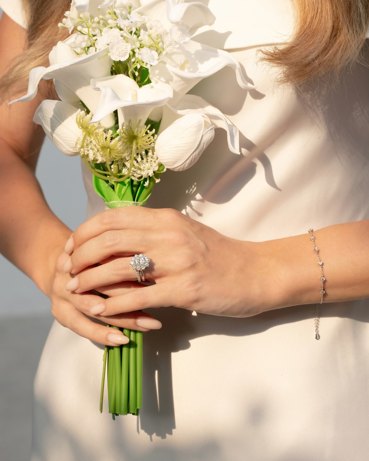 2.5 ct Oval Moissanite Halo Engagement Ring in Sterling Silver - SJR London Timepiece
