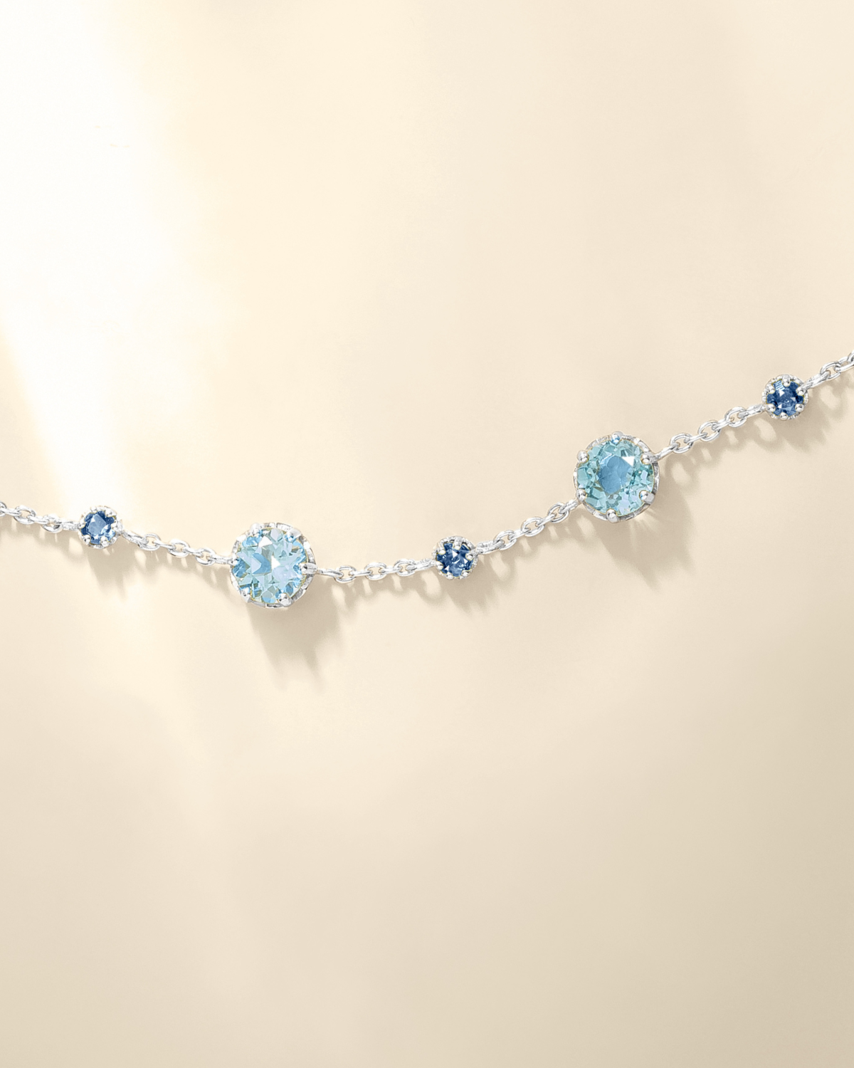 Blue Sapphire & Blue Topaz Jewellery Set in Sterling Silver - SJR London Timepiece