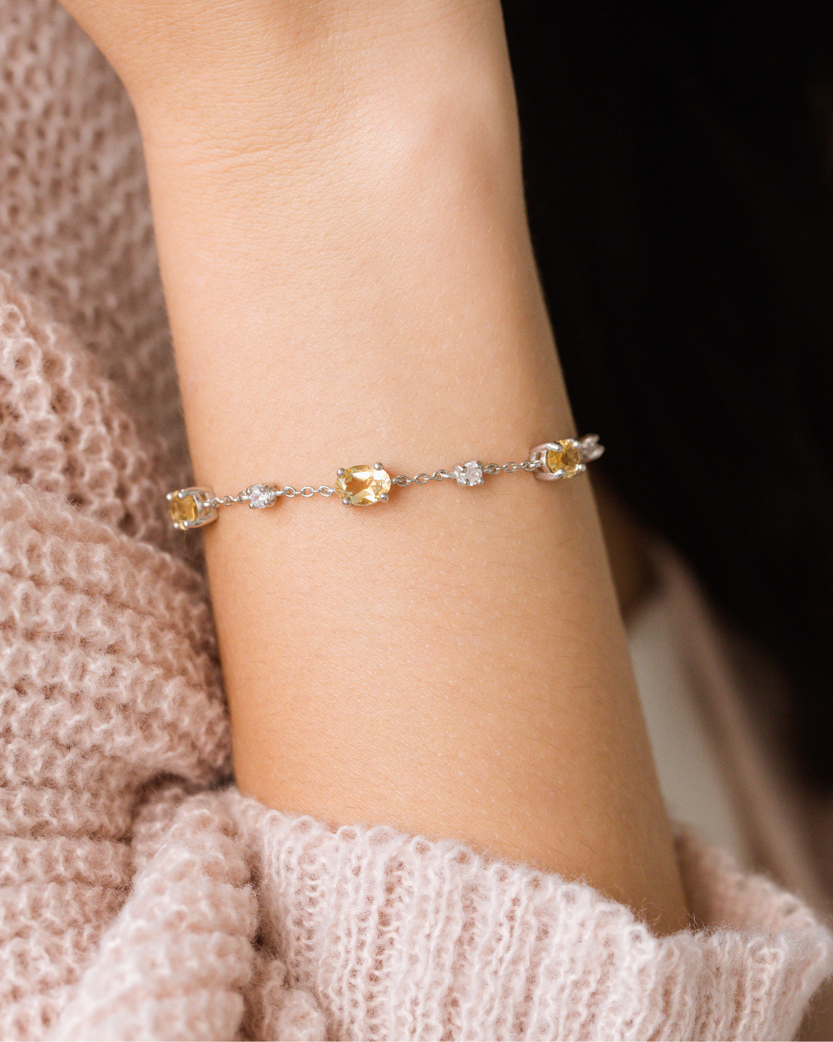 Mini Set 2 - Citrine Jewellery Set in Sterling Silver - SJR London Timepiece