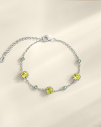 Emerald & Peridot Bracelet in Sterling Silver - SJR London Timepiece
