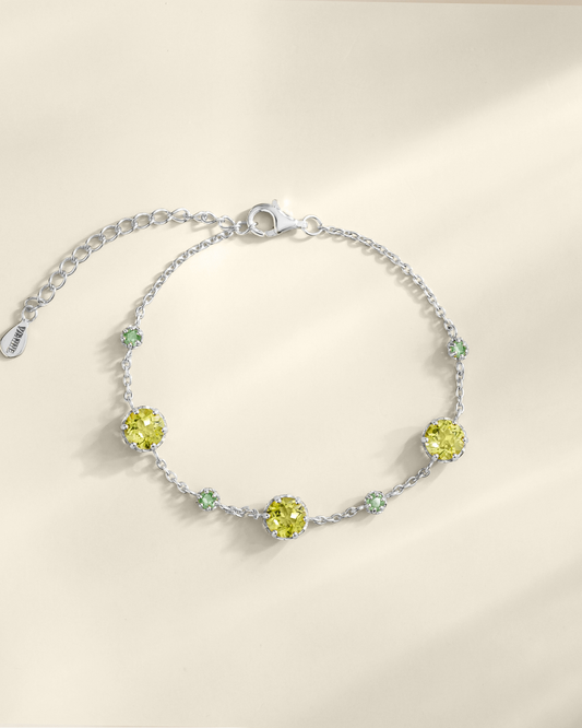 Emerald & Peridot Jewellery Set in Sterling Silver - SJR London Timepiece