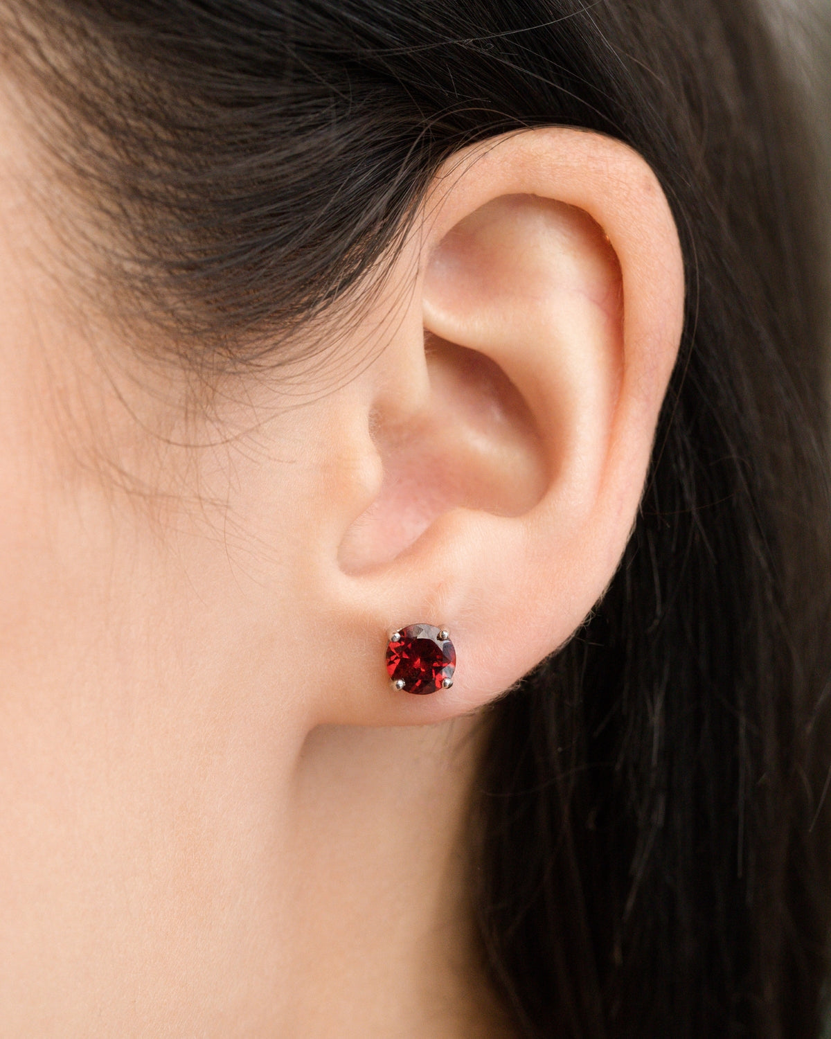 Garnet Everyday Jewellery Gift Set in Sterling Silver - SJR London Timepiece