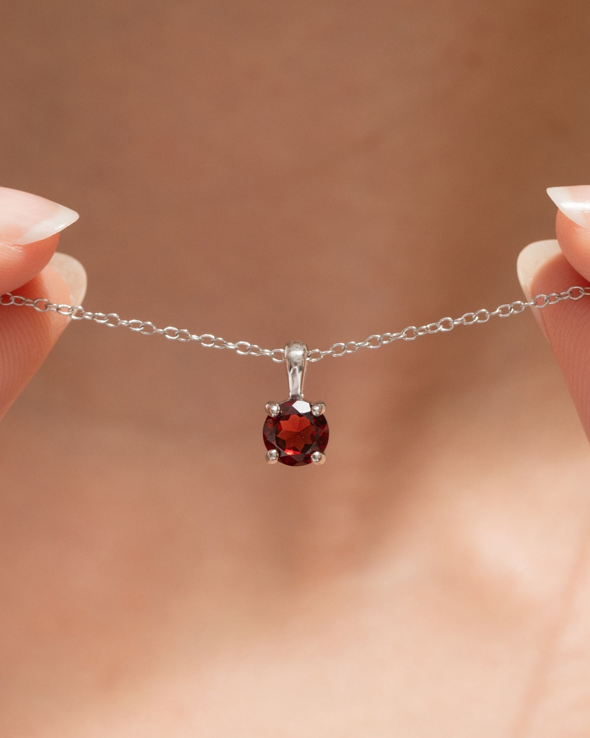 Garnet Everyday Jewellery Gift Set in Sterling Silver - SJR London Timepiece