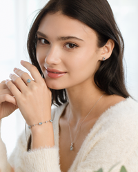 Blue Topaz Bracelet in Sterling Silver - SJR London Timepiece