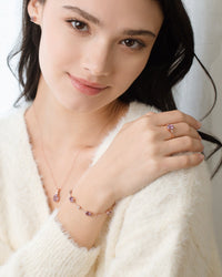 Amethyst Pendant Necklace in 18k Rose Gold Vermeil - SJR London Timepiece