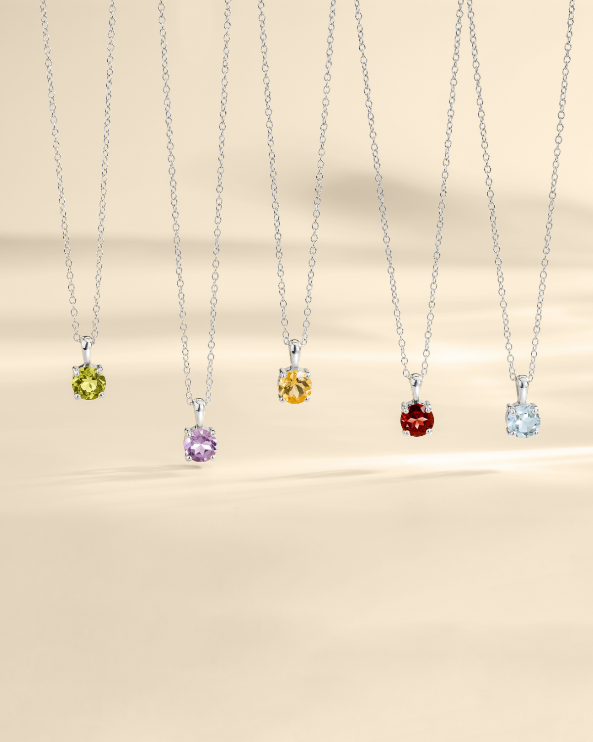 Lavender Amethyst Solitaire Pendant Necklace in Sterling Silver - SJR London Timepiece