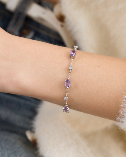 Lavender Amethyst Bracelet in Sterling Silver - SJR London Timepiece