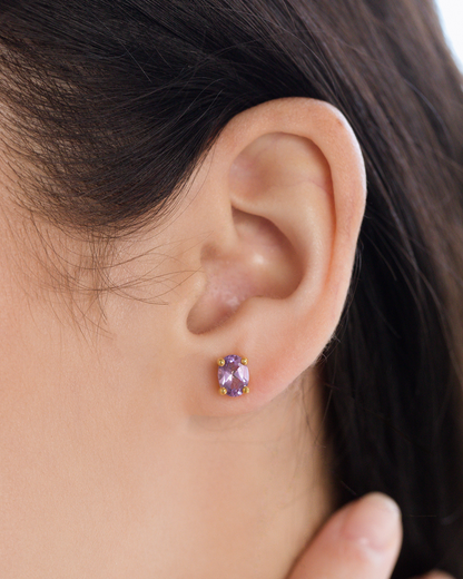 Mini Set 2 - Amethyst Jewellery Set in 18k Gold Vermeil - SJR London Timepiece