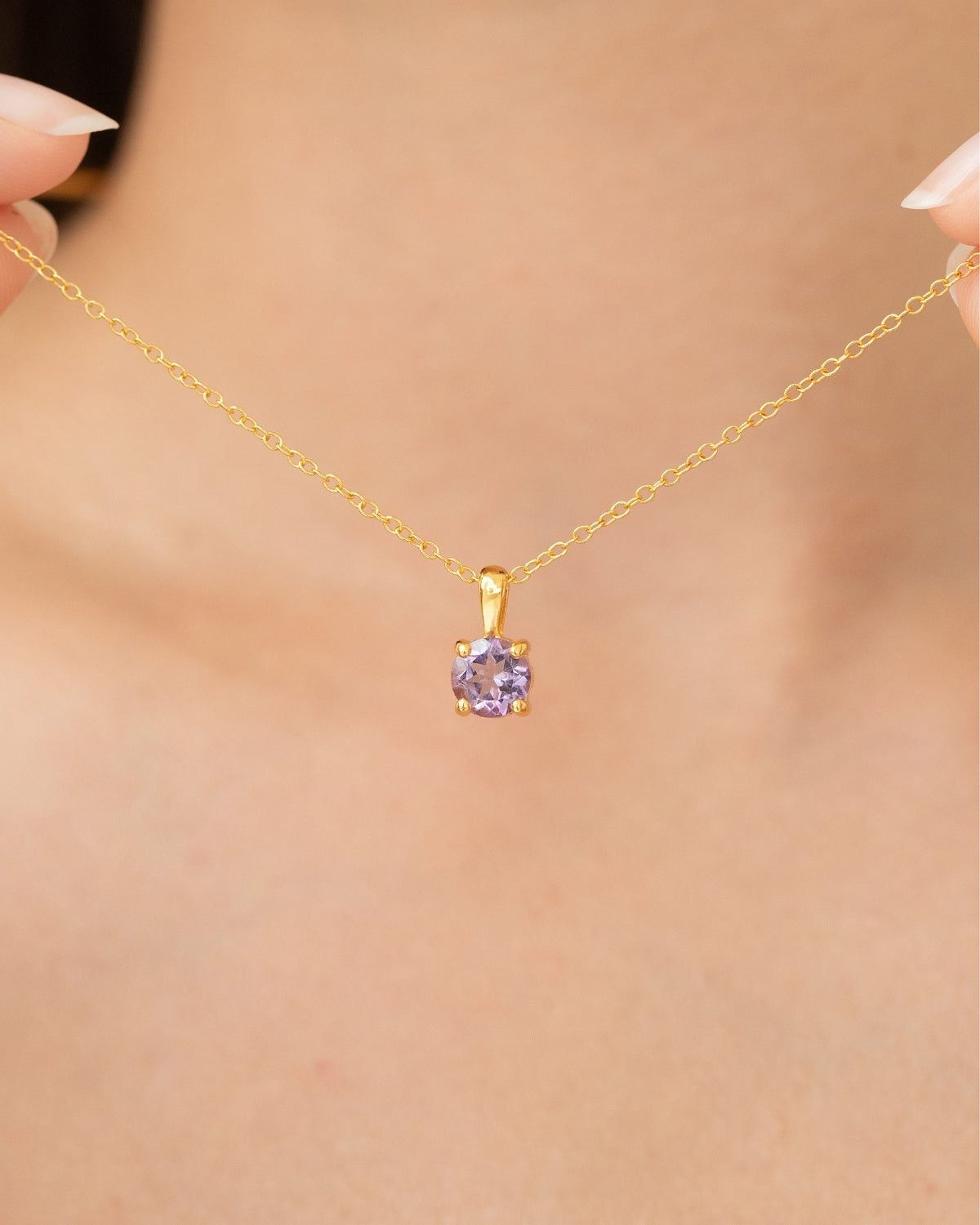 Lavender Amethyst Everyday Jewellery Gift Set in 18k Gold Vermeil - SJR London Timepiece