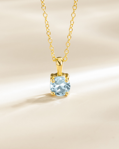 Blue Topaz Everyday Jewellery Gift Set in 18k Gold Vermeil - SJR London Timepiece