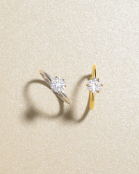 1 ct Round Solitaire Moissanite Engagement Ring in 18k Gold Vermeil - SJR London Timepiece