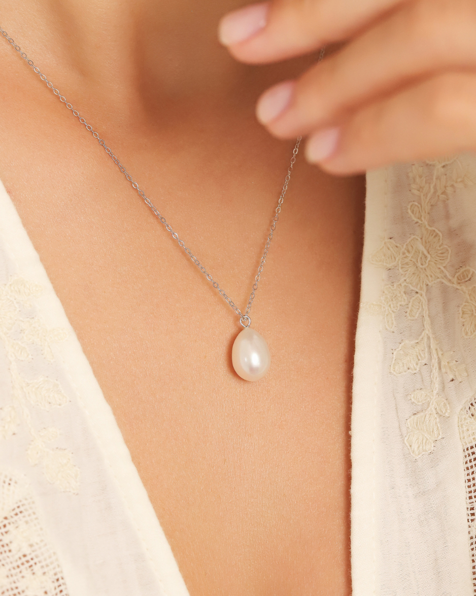 Pearl & Moissanite Bridal Jewellery Set in Sterling Silver - SJR London Timepiece