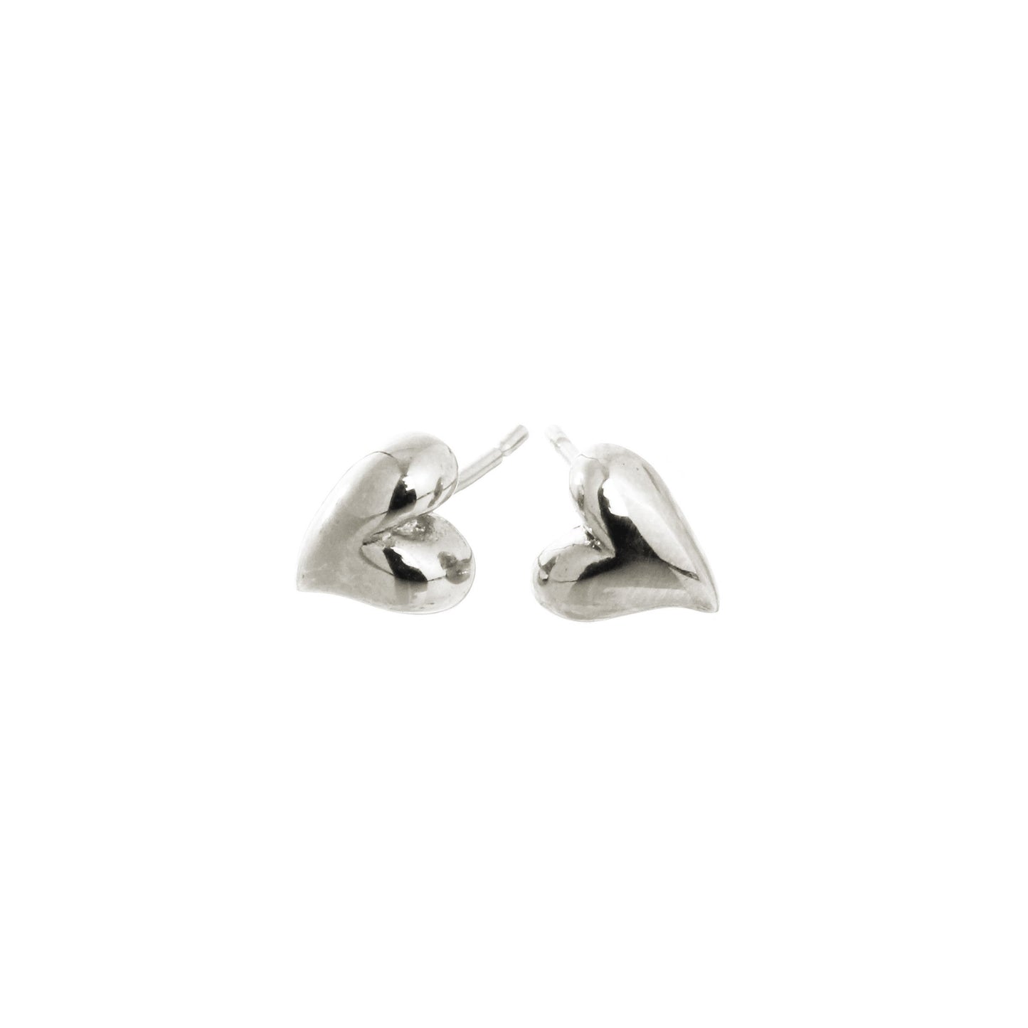 Simply Heart Silver Stud Earrings Scarlett Jewellery