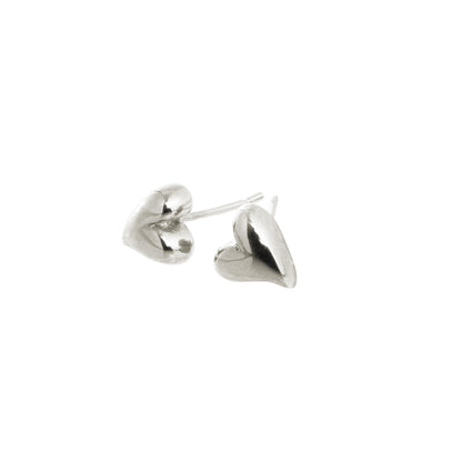 Simply Heart Silver Stud Earrings Scarlett Jewellery
