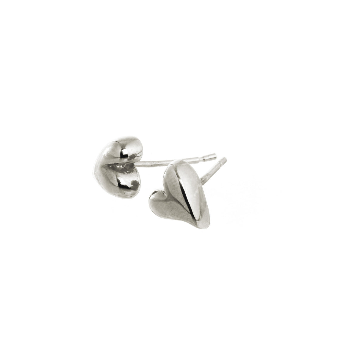 Simply Heart Silver Stud Earrings Scarlett Jewellery