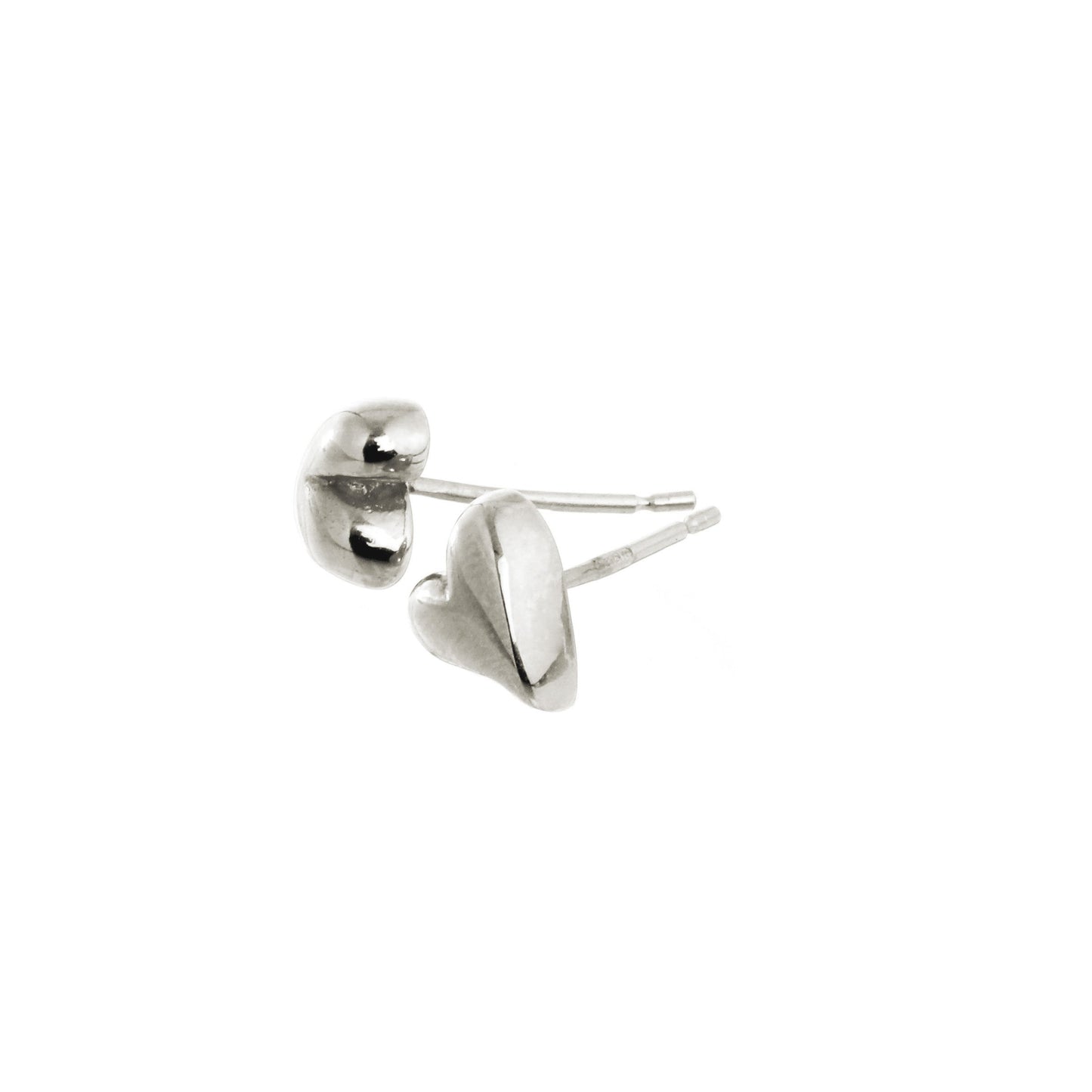 Simply Heart Silver Stud Earrings Scarlett Jewellery