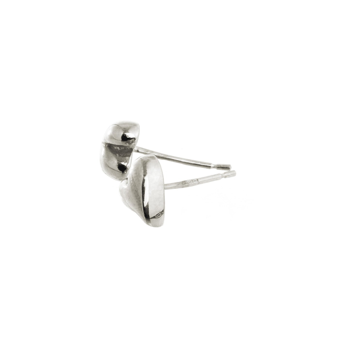 Simply Heart Silver Stud Earrings Scarlett Jewellery