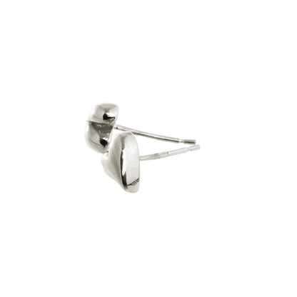 Simply Heart Silver Stud Earrings Scarlett Jewellery
