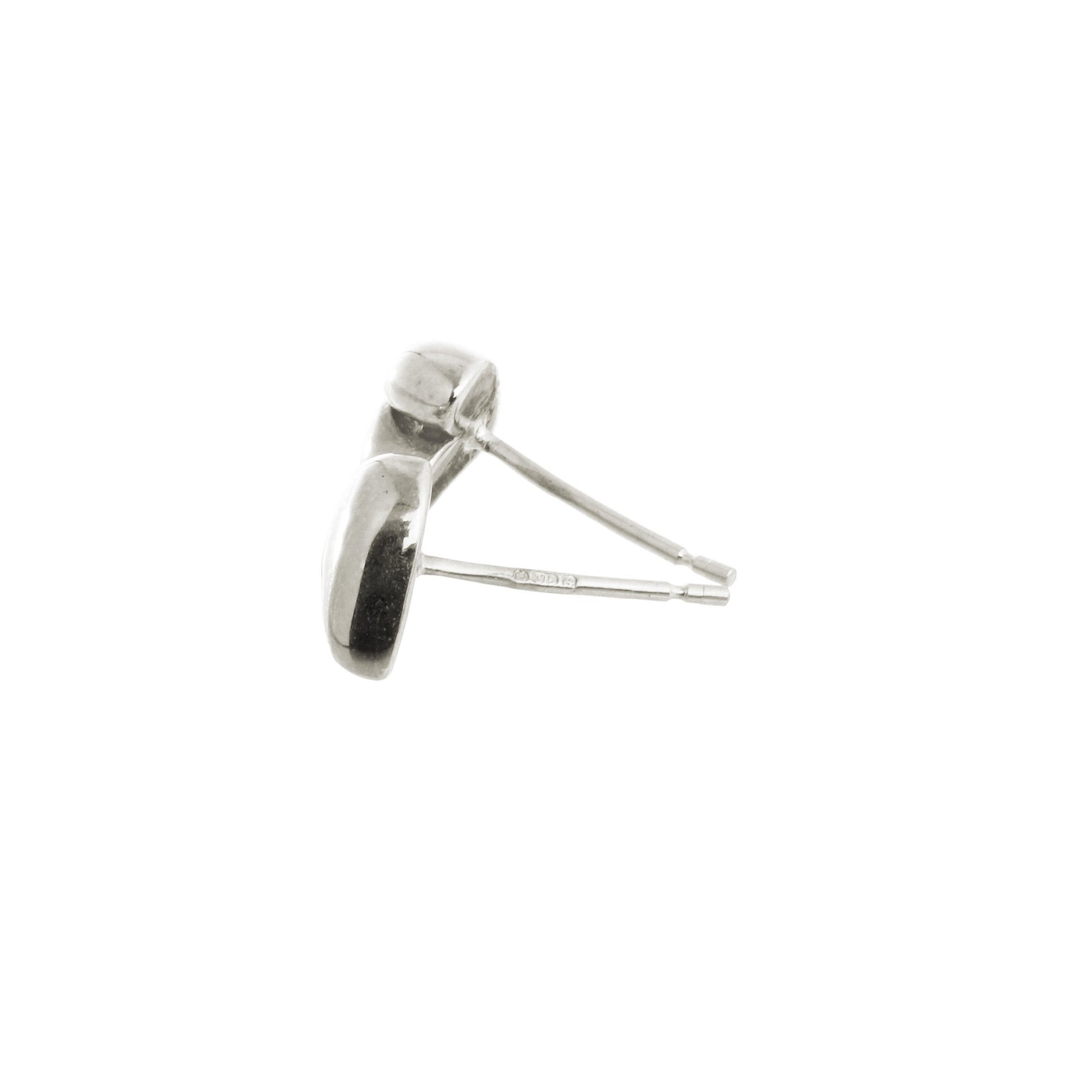 Simply Heart Silver Stud Earrings Scarlett Jewellery
