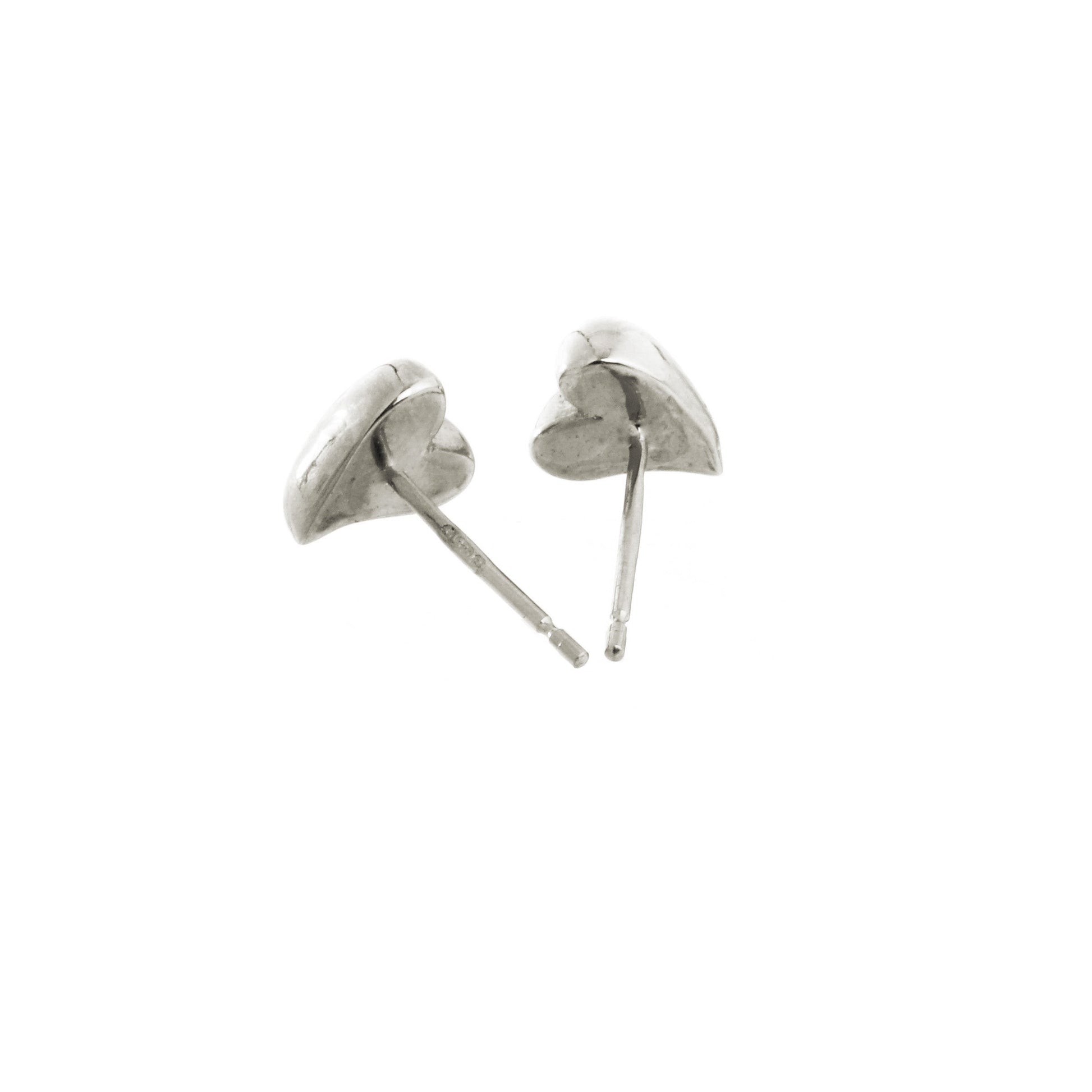 Simply Heart Silver Stud Earrings Scarlett Jewellery
