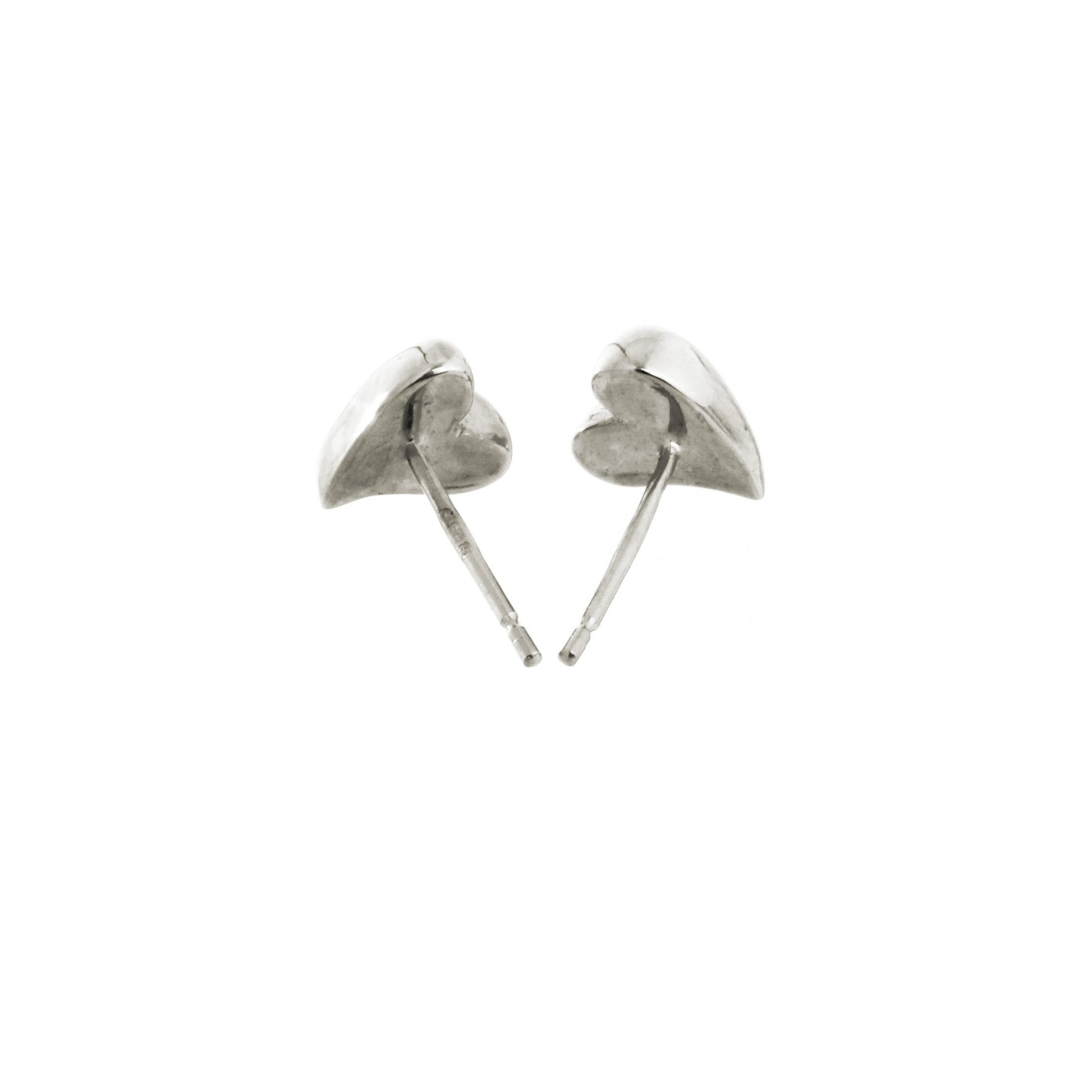 Simply Heart Silver Stud Earrings Scarlett Jewellery