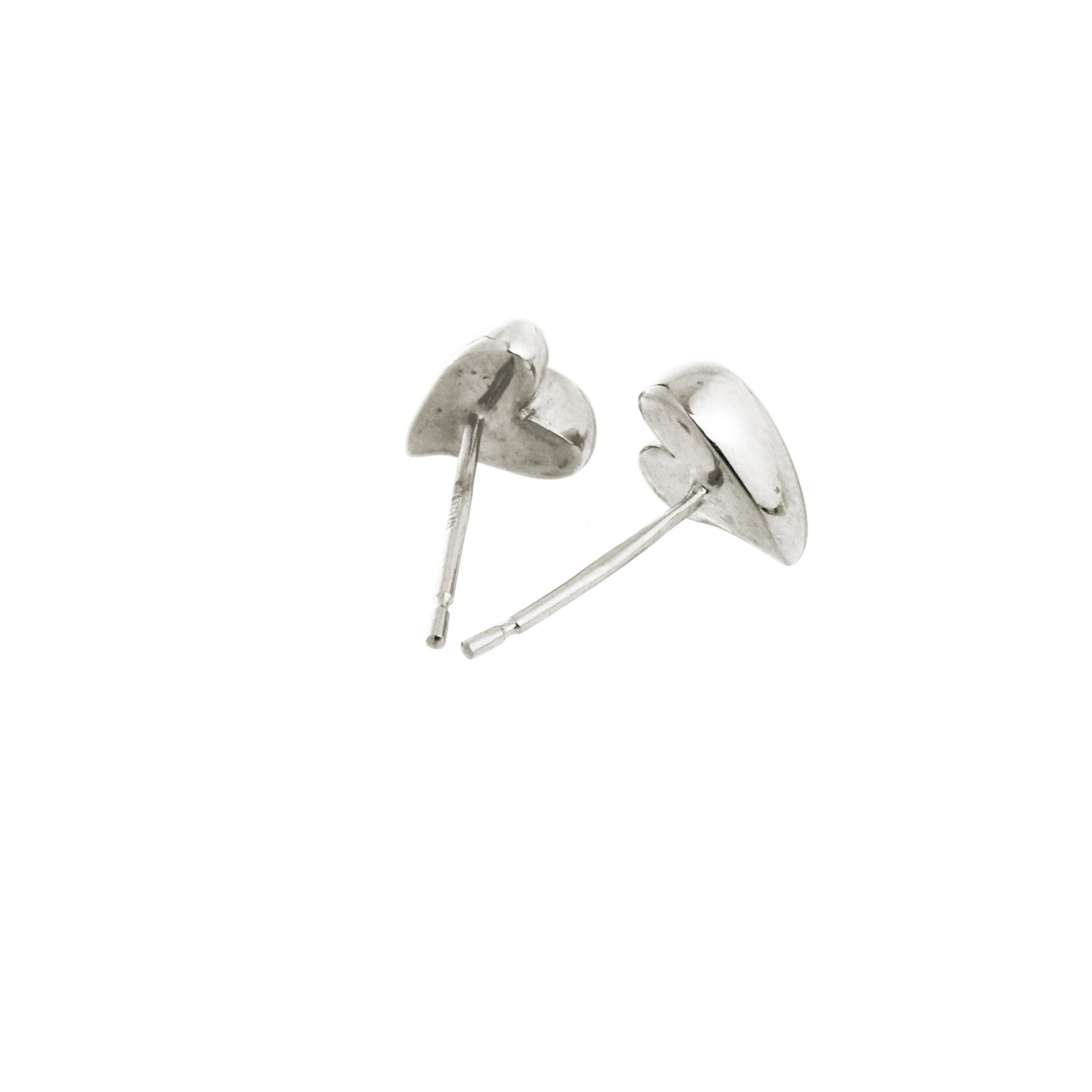 Simply Heart Silver Stud Earrings Scarlett Jewellery