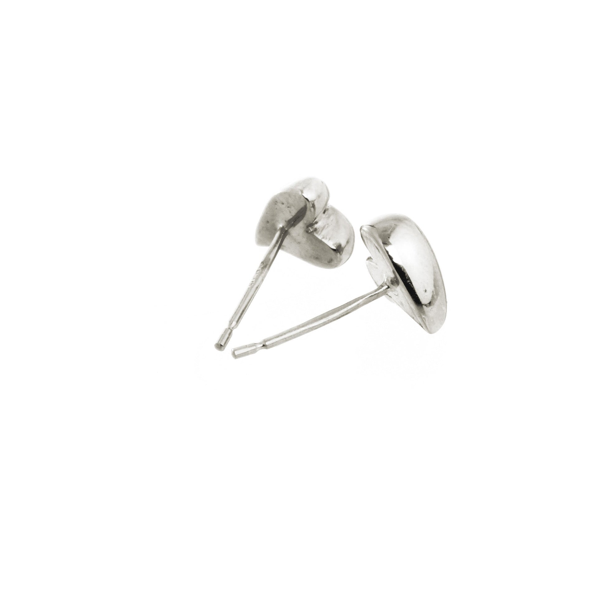 Simply Heart Silver Stud Earrings Scarlett Jewellery