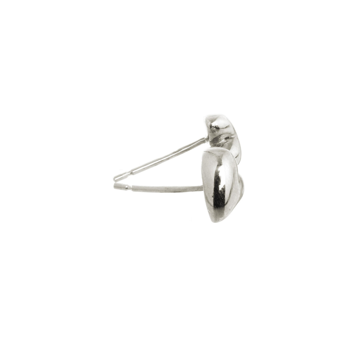 Simply Heart Silver Stud Earrings Scarlett Jewellery
