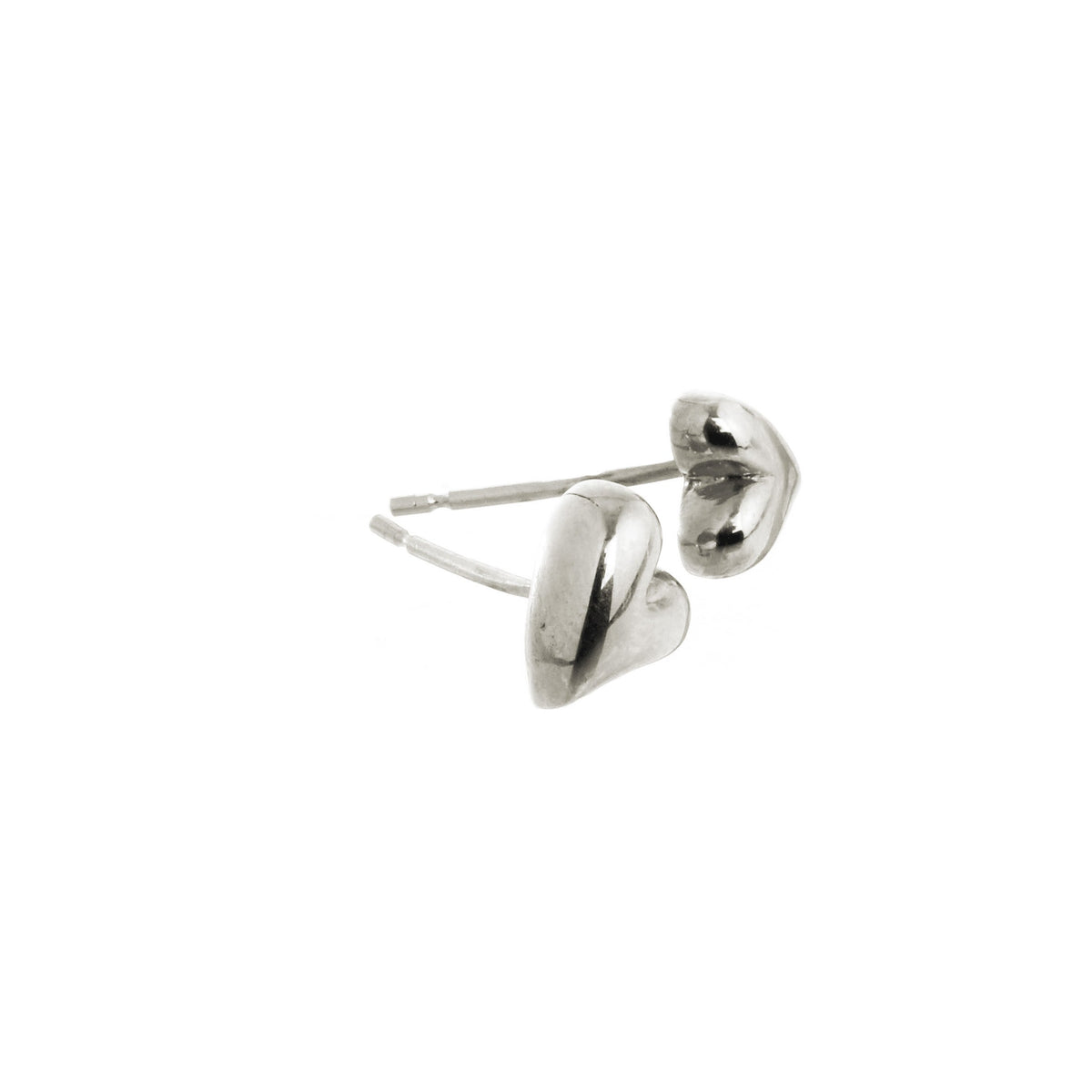 Simply Heart Silver Stud Earrings Scarlett Jewellery