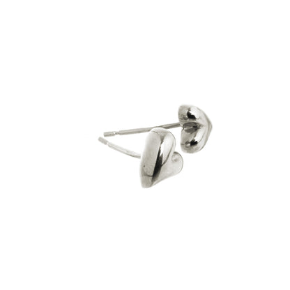 Simply Heart Silver Stud Earrings Scarlett Jewellery