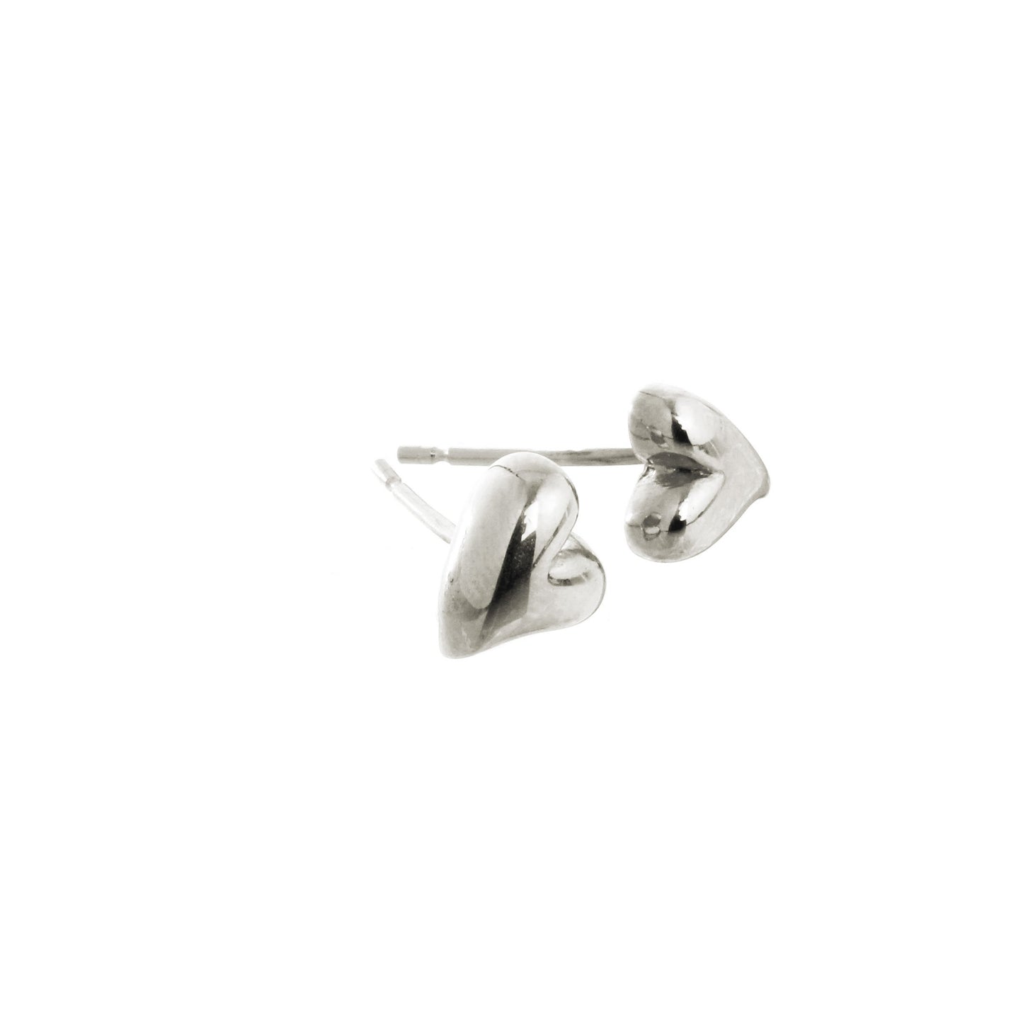Simply Heart Silver Stud Earrings Scarlett Jewellery